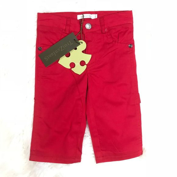 TROIZENFANTS BOY CARPENTER PANTS RED SIZE 12M - Picture 1 of 2